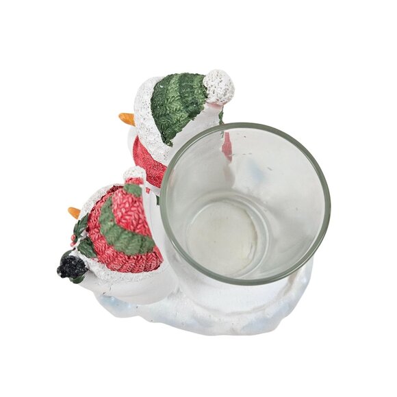 Yankee Candle Snowmen Instruments Glass Votive Holder Resin Cello Drum Christmas - Picture 8 of 10